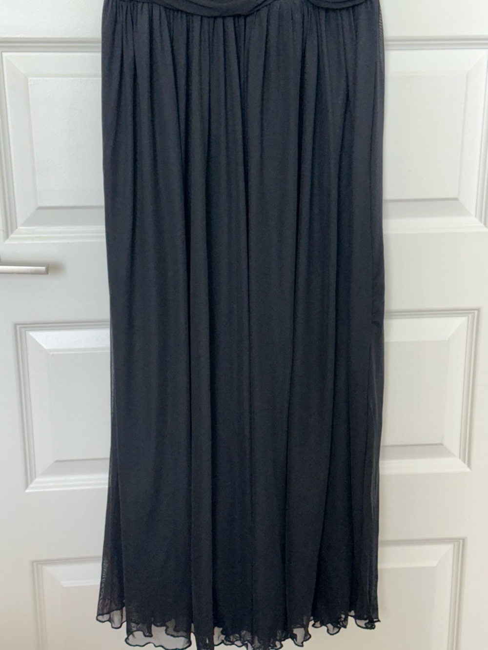 Black Ruched Maxi Dress - Picture 6 of 6
